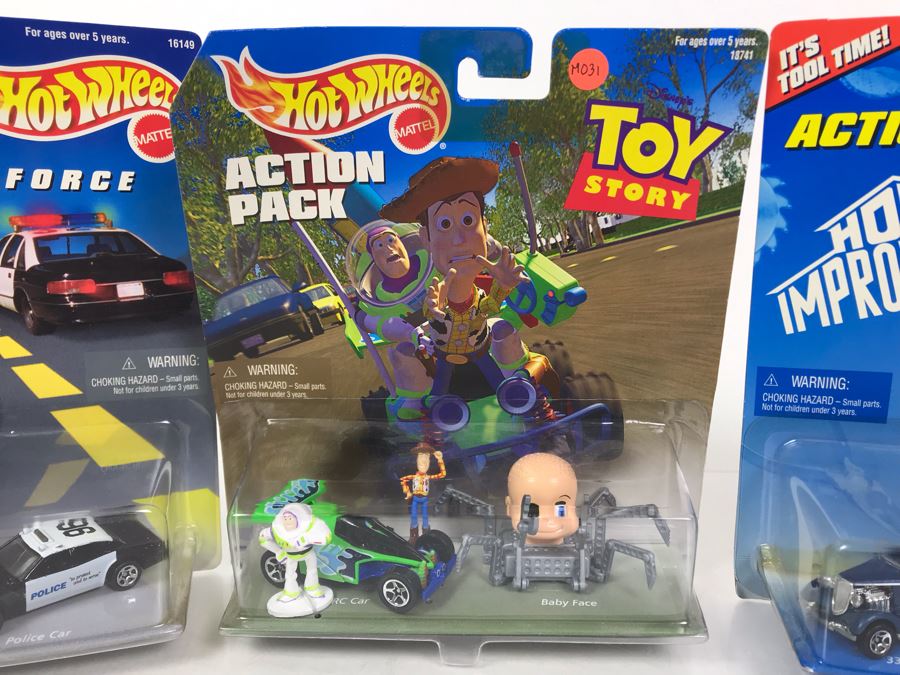 (3) New Old Stock Mattel Hot Wheels Action Packs: Toy Story, Police Force And Home Improvement - These Toys Prototyped By Client [Photo 3]