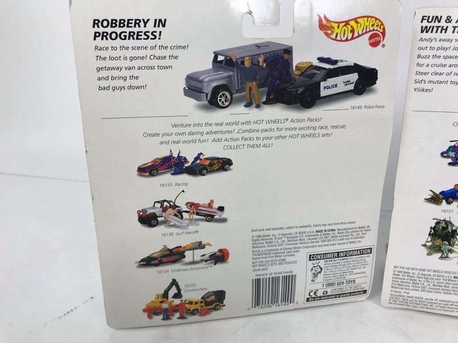 (3) New Old Stock Mattel Hot Wheels Action Packs: Toy Story, Police Force And Home Improvement - These Toys Prototyped By Client [Photo 16]