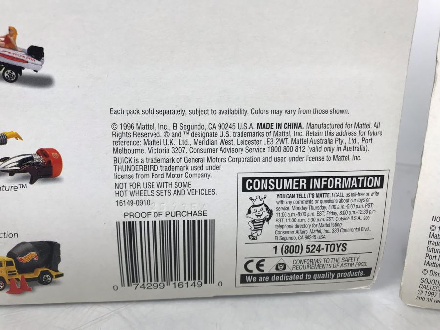 (3) New Old Stock Mattel Hot Wheels Action Packs: Toy Story, Police Force And Home Improvement - These Toys Prototyped By Client [Photo 19]