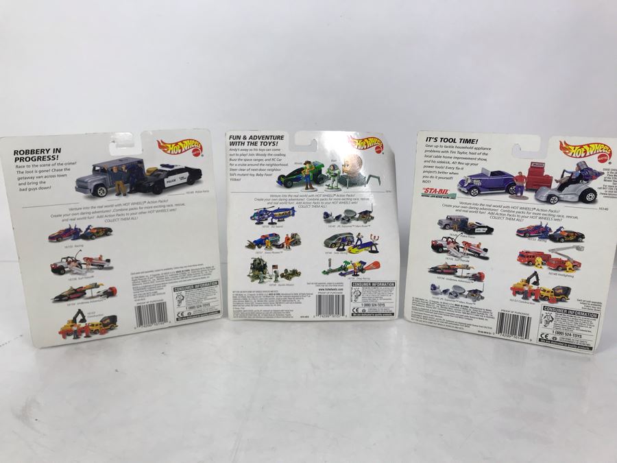 (3) New Old Stock Mattel Hot Wheels Action Packs: Toy Story, Police Force And Home Improvement - These Toys Prototyped By Client [Photo 14]