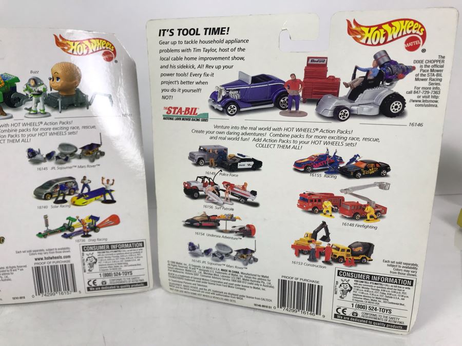 (3) New Old Stock Mattel Hot Wheels Action Packs: Toy Story, Police Force And Home Improvement - These Toys Prototyped By Client [Photo 15]