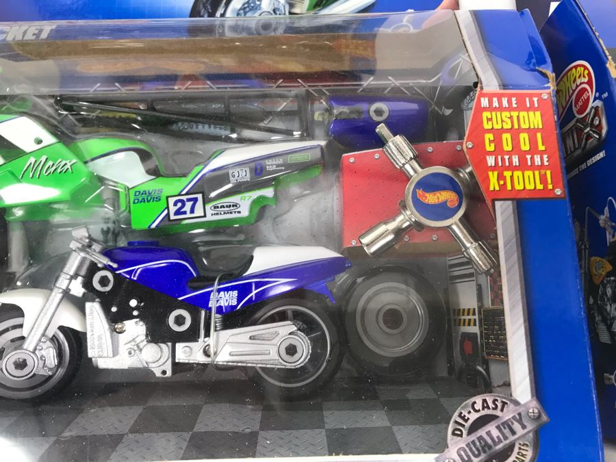 (3) New Old Stock Mattel Hot Wheels Mechanix: Hot Rod, Road Cannibal Motorcycle, Rocket Cycle - These Items Prototyped By Client [Photo 18]