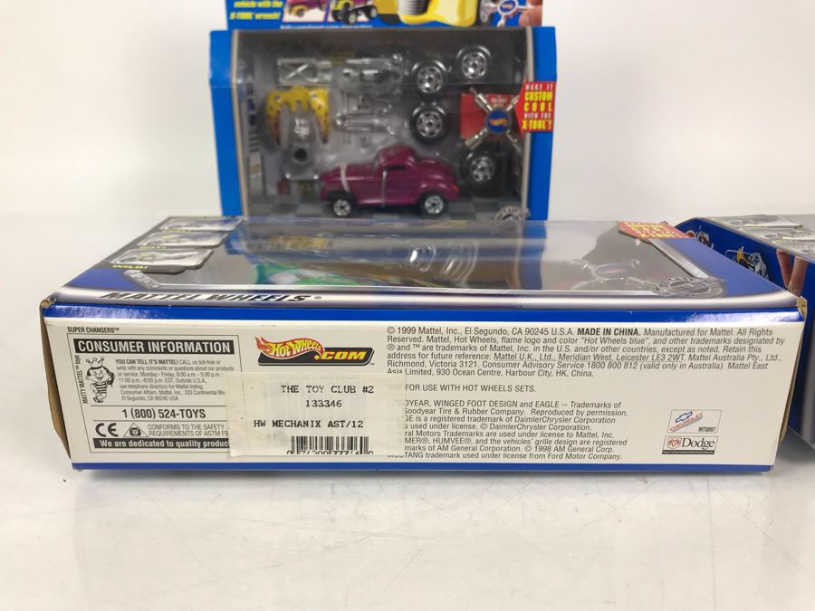 (3) New Old Stock Mattel Hot Wheels Mechanix: Hot Rod, Road Cannibal Motorcycle, Rocket Cycle - These Items Prototyped By Client [Photo 19]