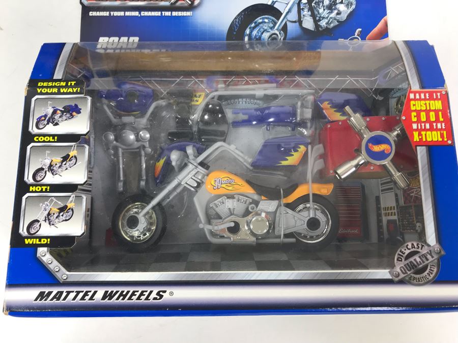 (3) New Old Stock Mattel Hot Wheels Mechanix: Hot Rod, Road Cannibal Motorcycle, Rocket Cycle - These Items Prototyped By Client [Photo 10]