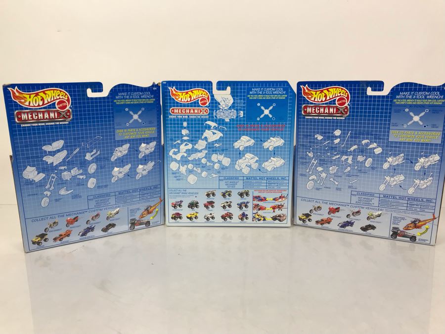 (3) New Old Stock Mattel Hot Wheels Mechanix: Hot Rod, Road Cannibal Motorcycle, Rocket Cycle - These Items Prototyped By Client [Photo 23]