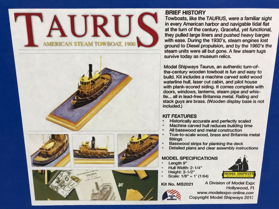 New Old Stock Taurus American Steam Towboat 1900 Model [Photo 3]