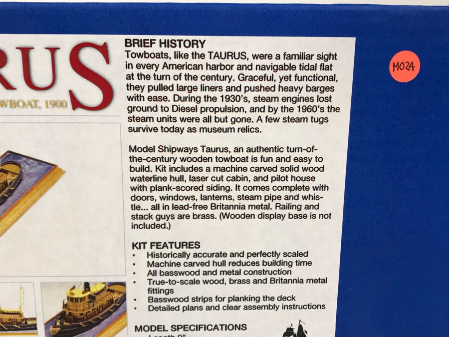 New Old Stock Taurus American Steam Towboat 1900 Model [Photo 5]
