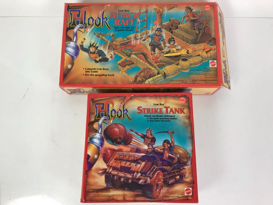 Mattel 1991 Hook Movie Toys: Attack Raft And Strike Tank - Client