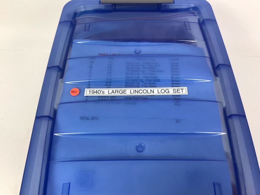 Vintage 1940's Lincoln Log 261 Piece Set - See Photos For Parts Breakdown [Photo 11]