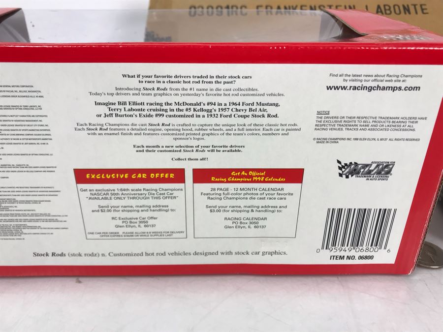 Collectible Limited Edition NASCAR Stock Rods Frankenstein Labonte Die Cast Replica Cars New In Boxes [Photo 20]