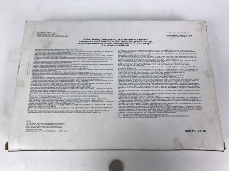 50th Anniversary Of NASCAR Racing Champions Cars WCW World Championship Wrestling 12 Cars With Wooden Display Base And Box [Photo 15]