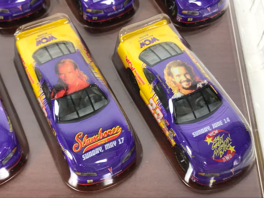 50th Anniversary Of NASCAR Racing Champions Cars WCW World Championship Wrestling 12 Cars With Wooden Display Base And Box [Photo 7]