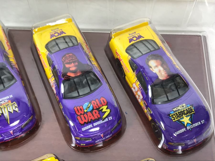 50th Anniversary Of NASCAR Racing Champions Cars WCW World Championship Wrestling 12 Cars With Wooden Display Base And Box [Photo 10]
