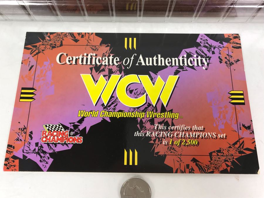 50th Anniversary Of NASCAR Racing Champions Cars WCW World Championship Wrestling 12 Cars With Wooden Display Base And Box [Photo 13]