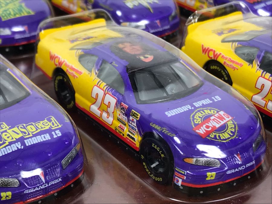 50th Anniversary Of NASCAR Racing Champions Cars WCW World Championship Wrestling 12 Cars With Wooden Display Base And Box [Photo 12]