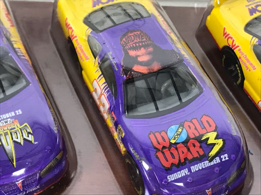 50th Anniversary Of NASCAR Racing Champions Cars WCW World Championship Wrestling 12 Cars With Wooden Display Base And Box [Photo 11]