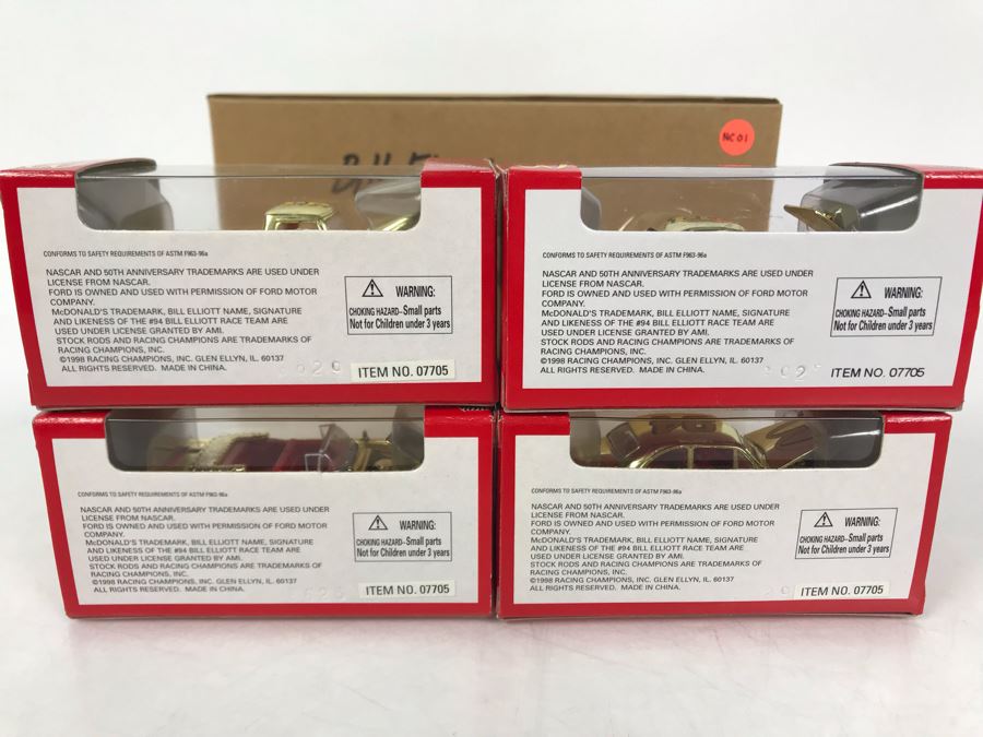 Rare Bill Elliot Stock Rod Fan Set With (4) Gold Cars [Photo 10]