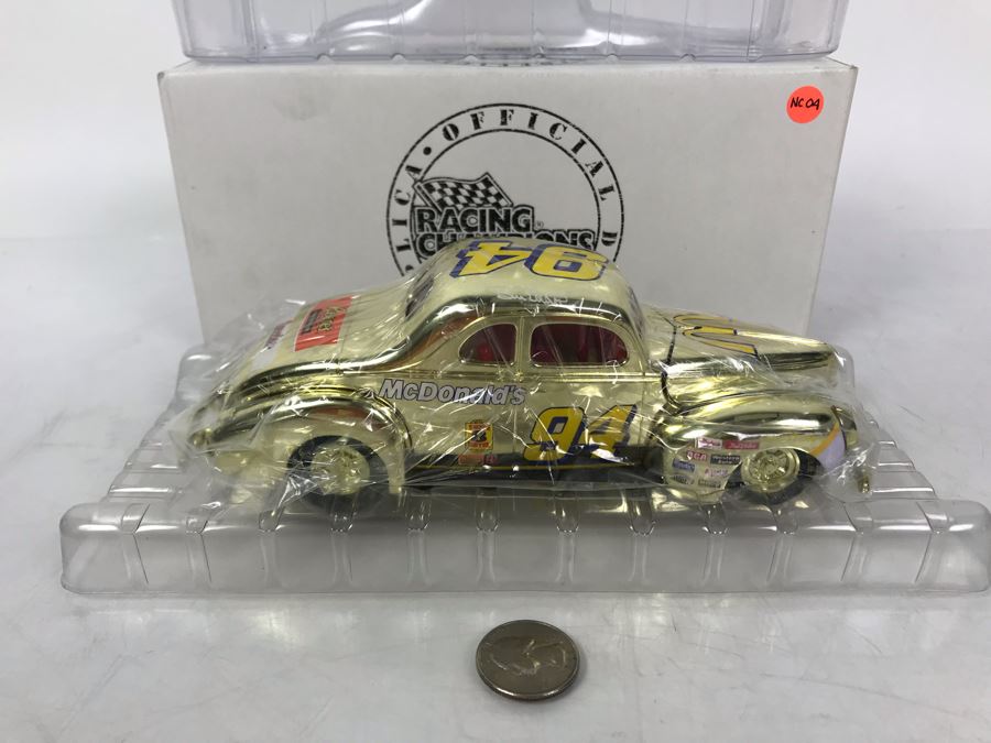 Stock Rod Gold Bill Elliot McDonalds NASCAR 50th 1940 Ford Coupe RC Mail Order Direct New Old Stock