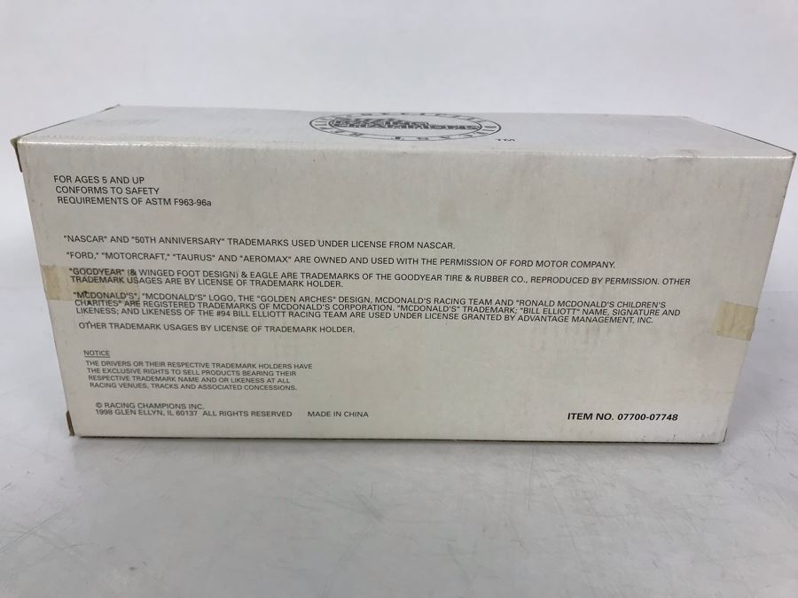 Stock Rod Gold Bill Elliot McDonalds NASCAR 50th 1940 Ford Coupe RC Mail Order Direct New Old Stock [Photo 10]