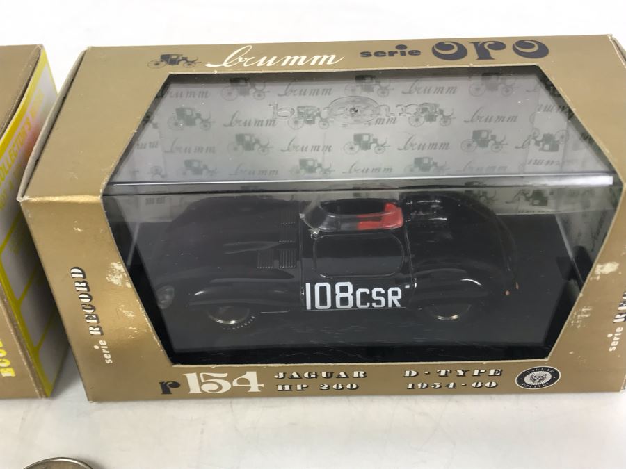 Pair Of Brumm Diecast Model Jaguar Cars Made In Italy In Original Boxes [Photo 8]