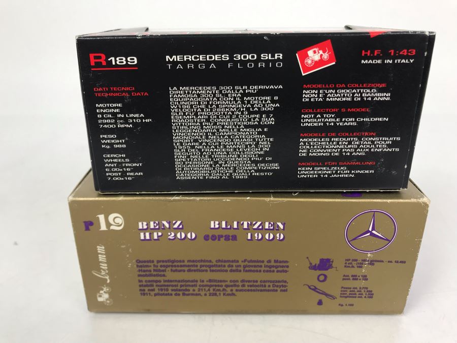 Pair Of Brumm Diecast Model Mercedes Benz Cars Made In Italy In Original Boxes [Photo 14]