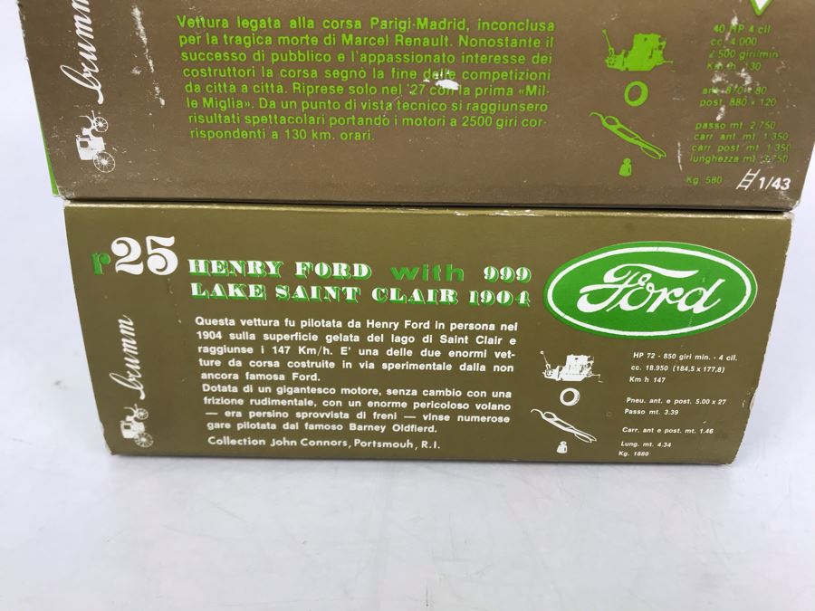 Collection Of (3) Brumm Diecast Model Cars Made In Italy In Original Boxes [Photo 16]