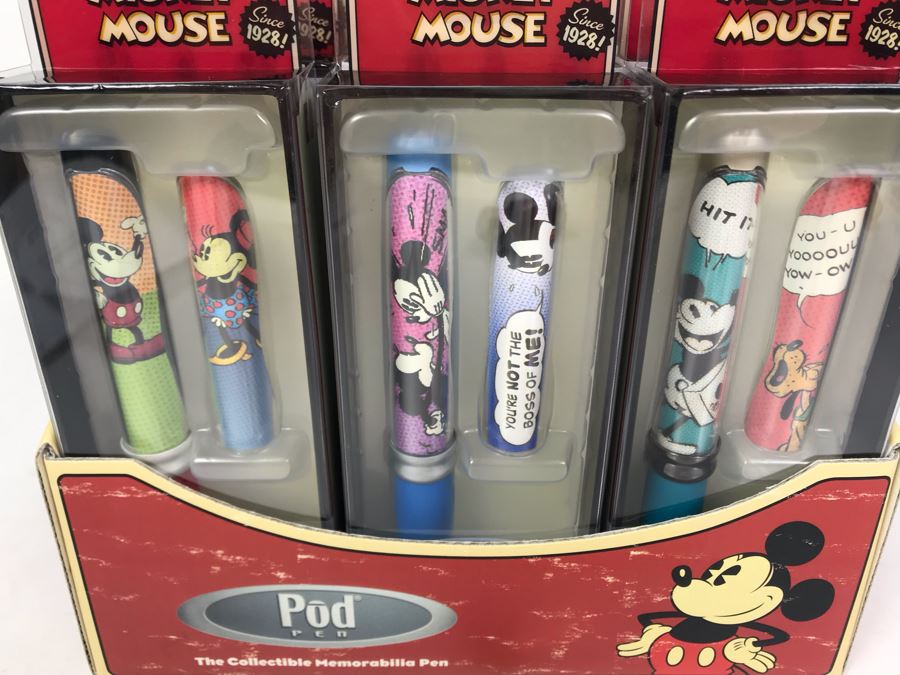Collectible Walt Disney's Mickey Mouse Pod Pens - 12 Pens Total With Store Merchandiser [Photo 5]
