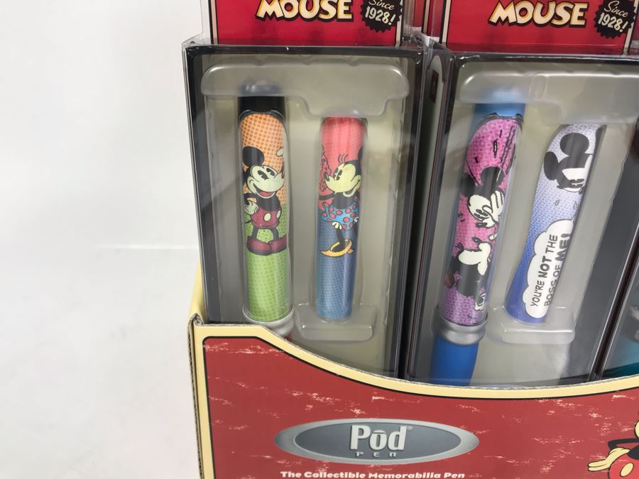Collectible Walt Disney's Mickey Mouse Pod Pens - 12 Pens Total With Store Merchandiser [Photo 4]