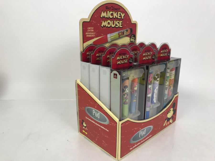 Collectible Walt Disney's Mickey Mouse Pod Pens - 12 Pens Total With Store Merchandiser [Photo 8]