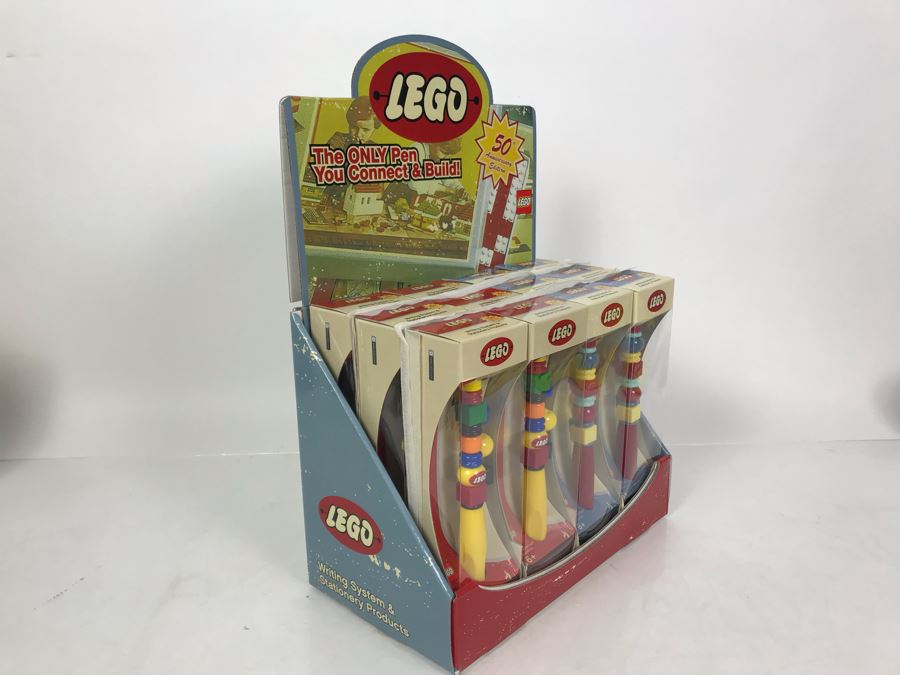 Collectible LEGO Pens 50th Anniversary Edition Of LEGO 12 Pens Total With Store Merchandiser [Photo 7]