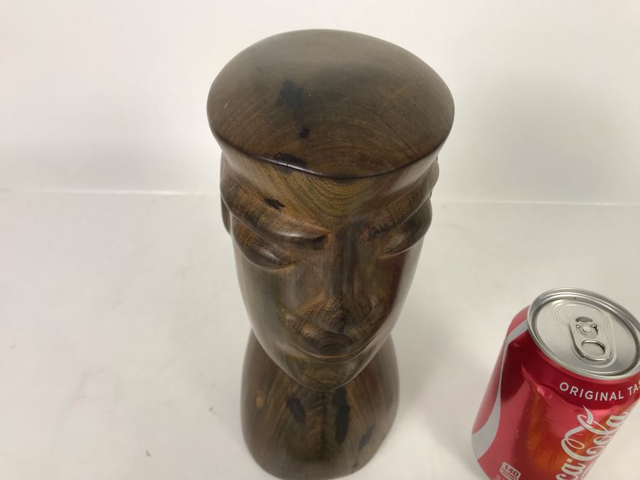 Vintage Rare Native American Head Bust Seri Indians Ironwood Carving Head Sculpture 6W X 9H [Photo 4]