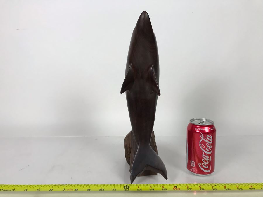 Vintage Seri Indians Ironwood Large Carving Dolphin Sculpture 7W X 14H [Photo 4]