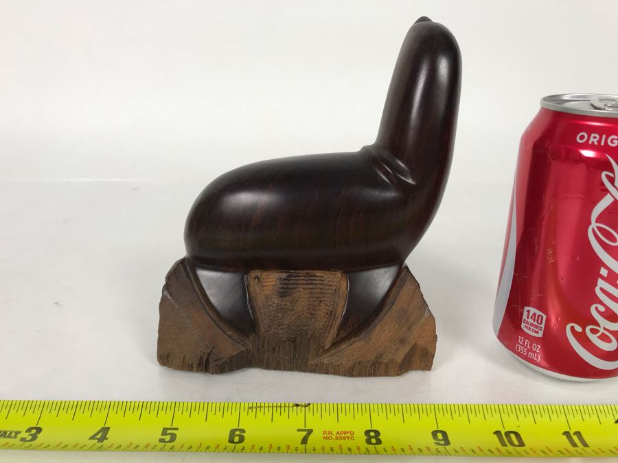 Vintage Seri Indians Ironwood Carving Seal Sculpture 6W X 6H [Photo 5]
