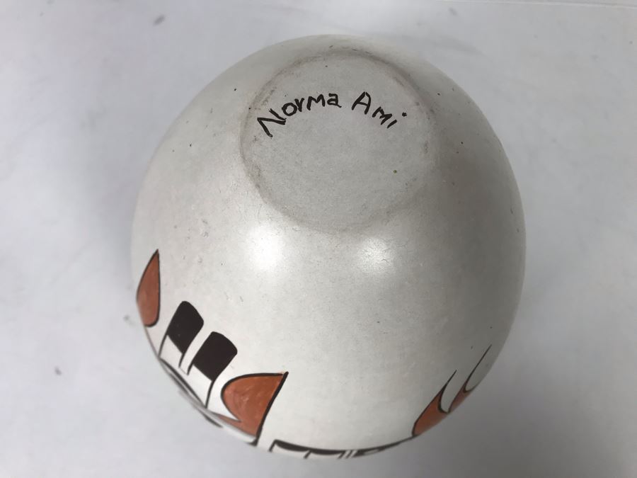 Vintage Norma Ami Hopi Native American Pottery Pot 7 X 7 [Photo 12]