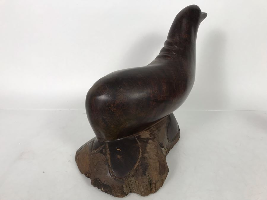 Vintage Seri Indians Ironwood Large Carving Seal Sculpture 14W X 10.5H [Photo 4]