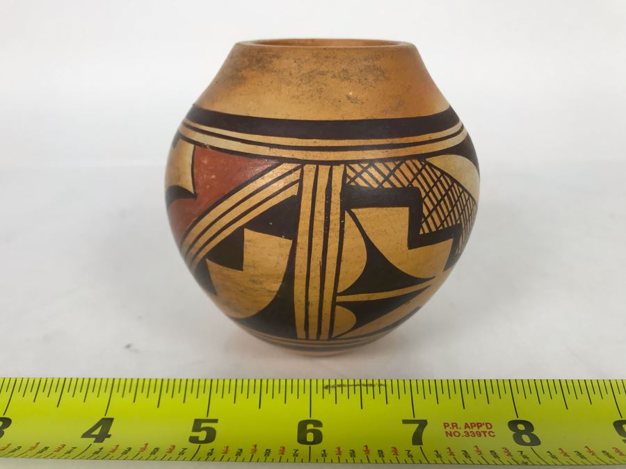 Vintage Norma Ami Hopi Native American Pottery Pot 4 X 4