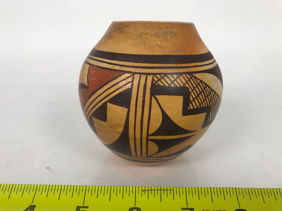 Vintage Norma Ami Hopi Native American Pottery Pot 4 X 4 [Photo 6]