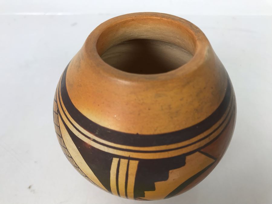 Vintage Norma Ami Hopi Native American Pottery Pot 4 X 4 [Photo 7]