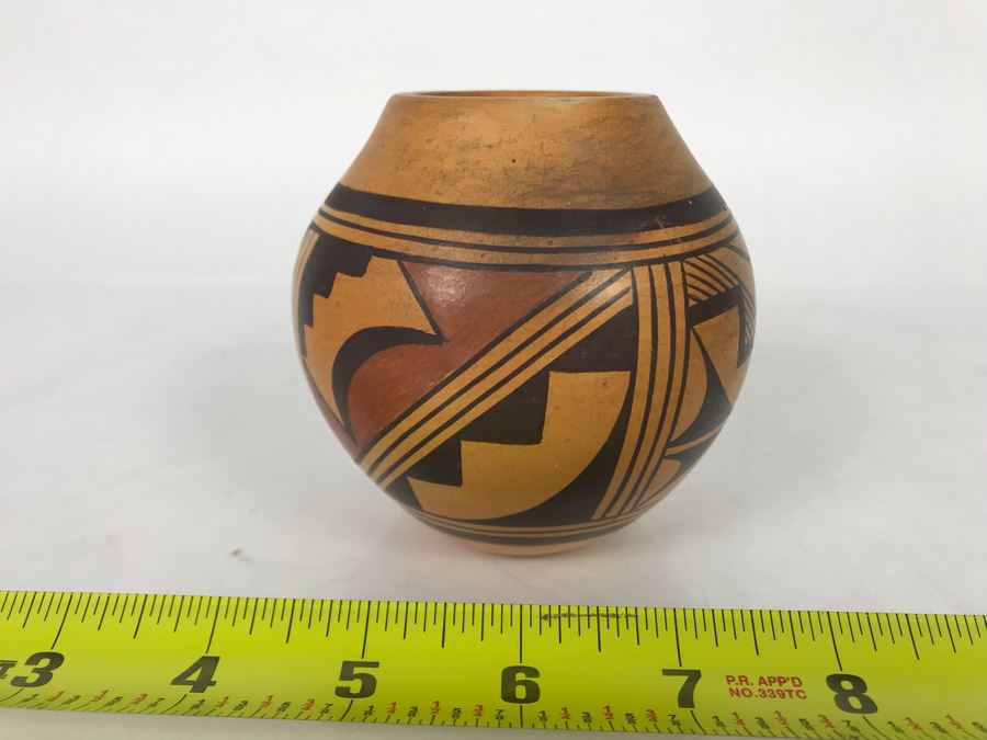 Vintage Norma Ami Hopi Native American Pottery Pot 4 X 4 [Photo 3]