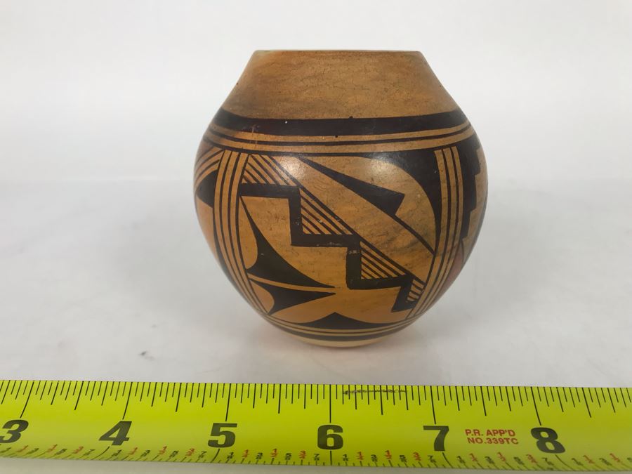 Vintage Norma Ami Hopi Native American Pottery Pot 4 X 4 [Photo 4]