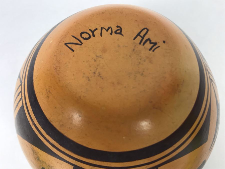 Vintage Norma Ami Hopi Native American Pottery Pot 4 X 4 [Photo 9]