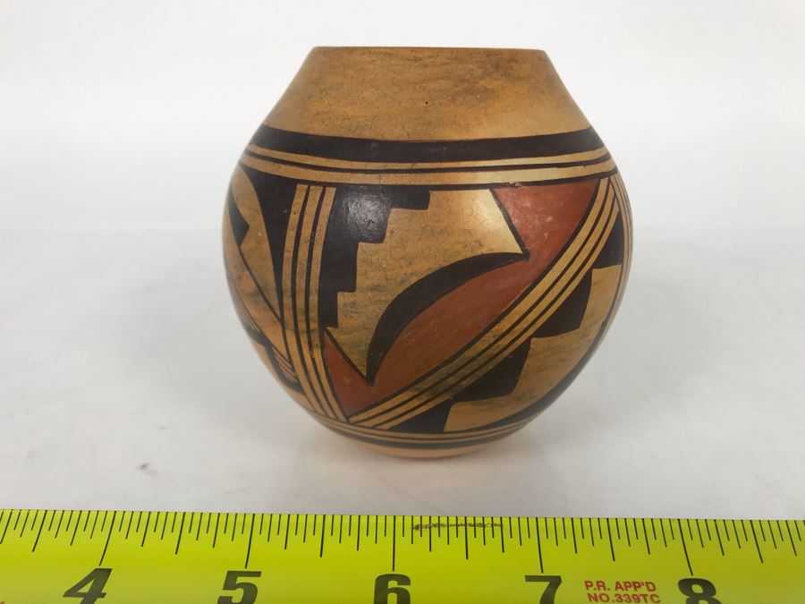 Vintage Norma Ami Hopi Native American Pottery Pot 4 X 4 [Photo 5]