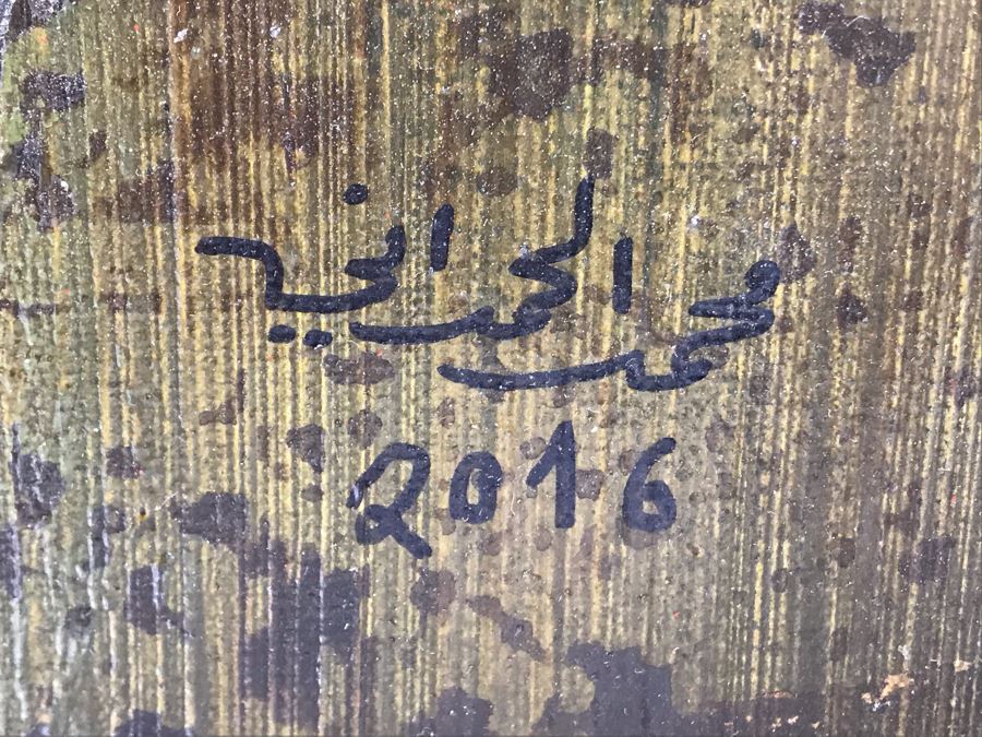 Original Signed Mixed Media Artwork By Iraqi Artist 20 X 28 [Photo 11]