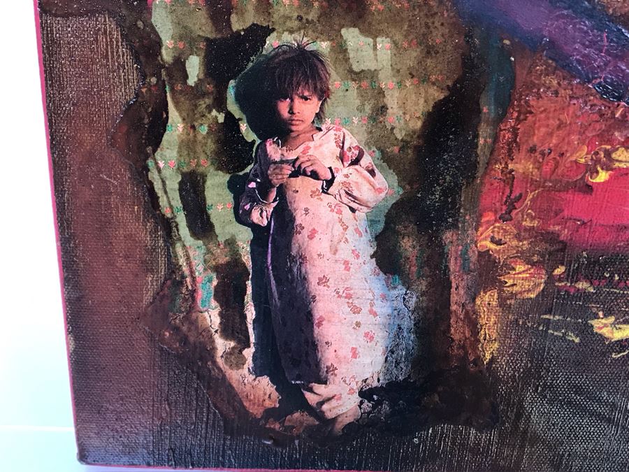 Original Signed Mixed Media Artwork By Iraqi Artist 20 X 28 [Photo 8]