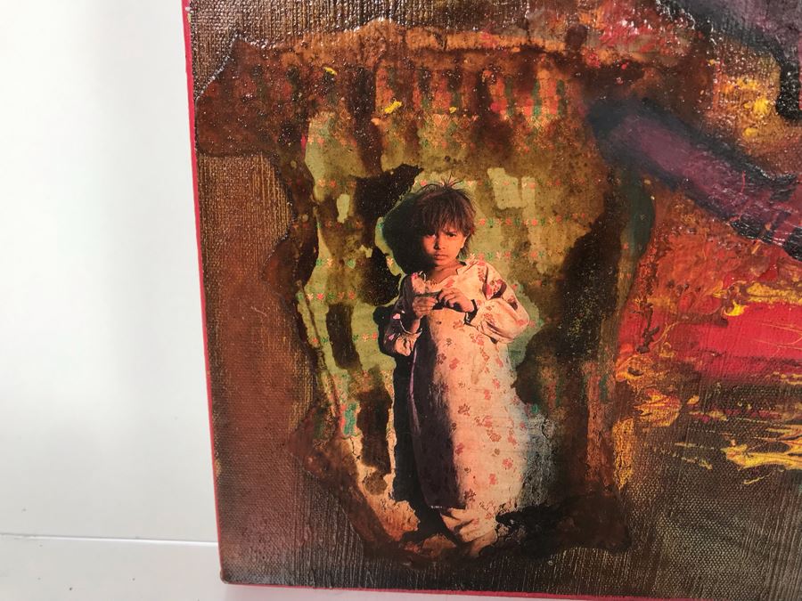 Original Signed Mixed Media Artwork By Iraqi Artist 20 X 28 [Photo 7]