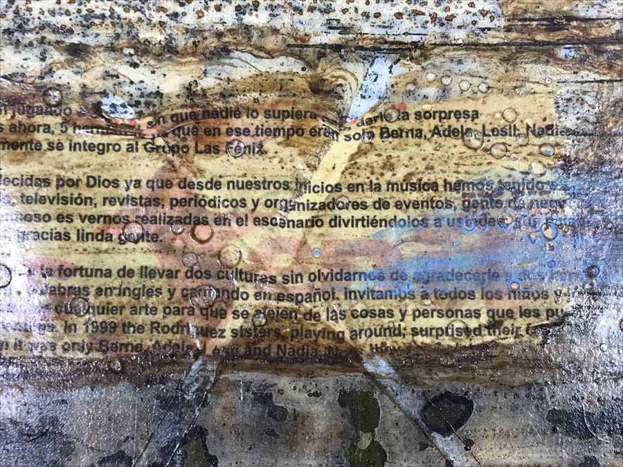 Original Signed Mixed Media Artwork By Iraqi Artist 24 X 30 (Holes / Burns In Canvas Art Intentional) [Photo 9]