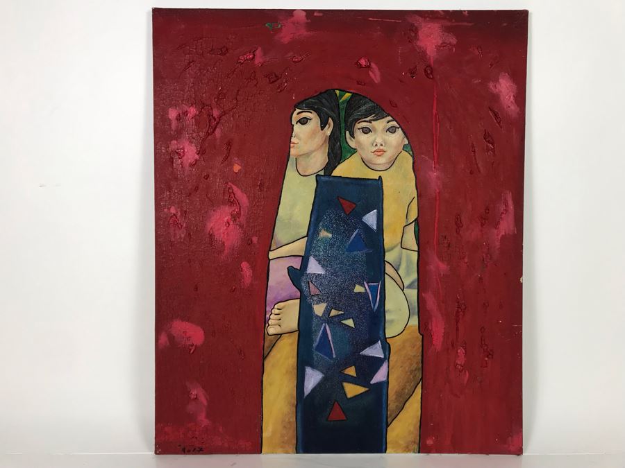 Original Signed Artwork By Iraqi Artist 20 X 24 [Photo 2]