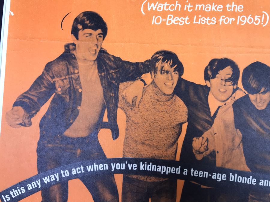 Vintage 1965 Dave Clark 5 'Having A Wild Weekend' Movie Poster On Board 18 X 40 [Photo 5]
