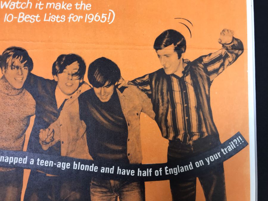 Vintage 1965 Dave Clark 5 'Having A Wild Weekend' Movie Poster On Board 18 X 40 [Photo 7]