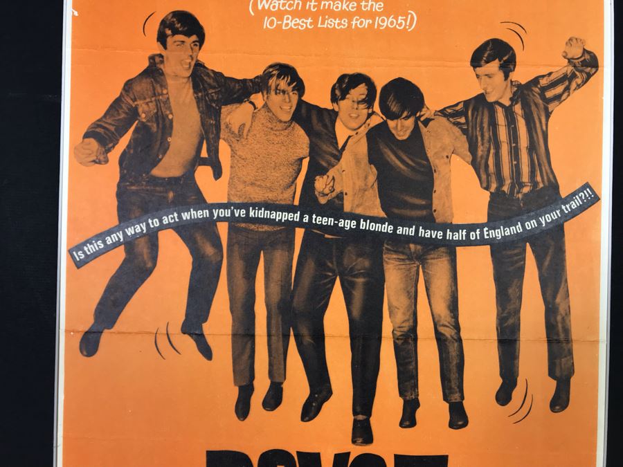 Vintage 1965 Dave Clark 5 'Having A Wild Weekend' Movie Poster On Board 18 X 40 [Photo 4]